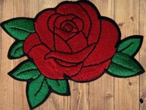 Embroidered Rose patch