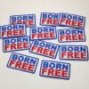 born free embroidered patches