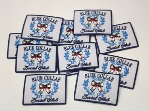 BLUE COLLAR embroidered patches