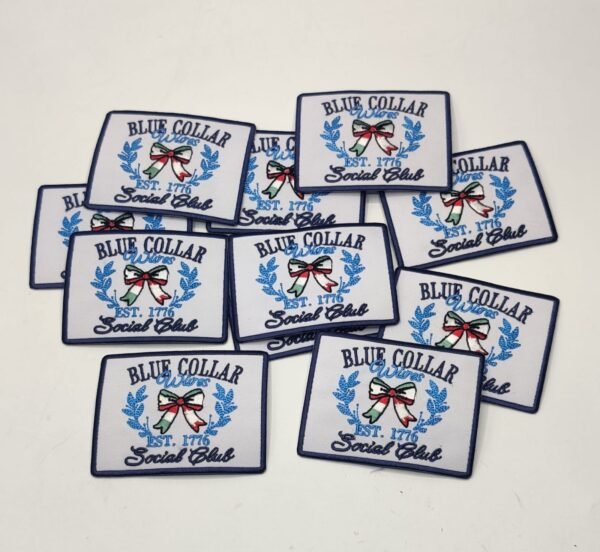 BLUE COLLAR embroidered patches